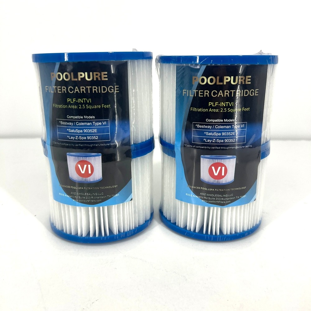 Bestway Type‎ VI Spa Replacement Filters for Coleman SaluSpa Pump 90352E, 4-Pack